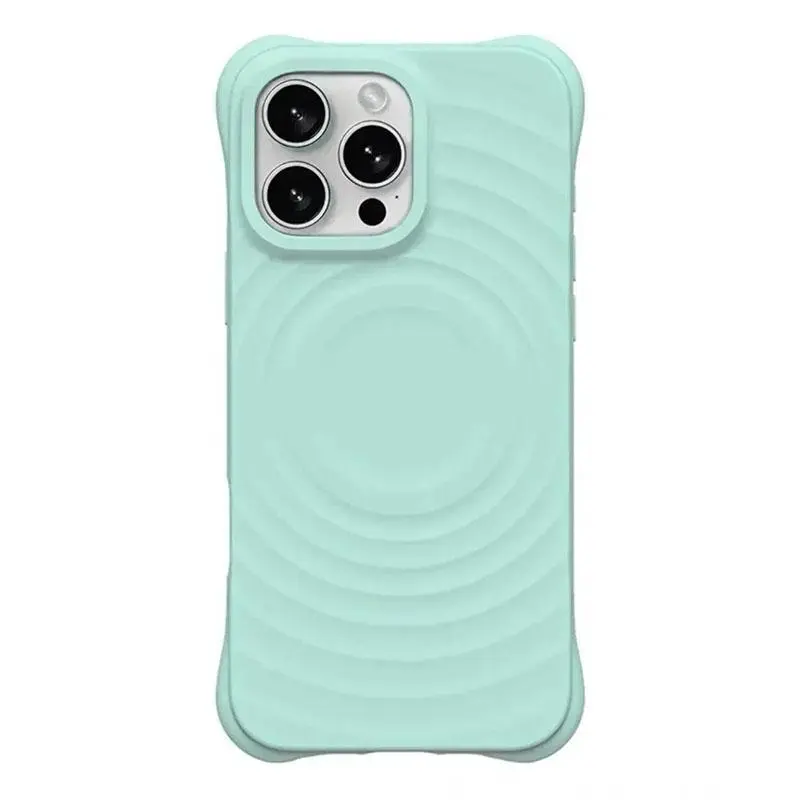 White Ripple Silicone Ripple Silicone Case for IPhone 14 15 16 17 Pro Max Case - Protective Magnetic Case