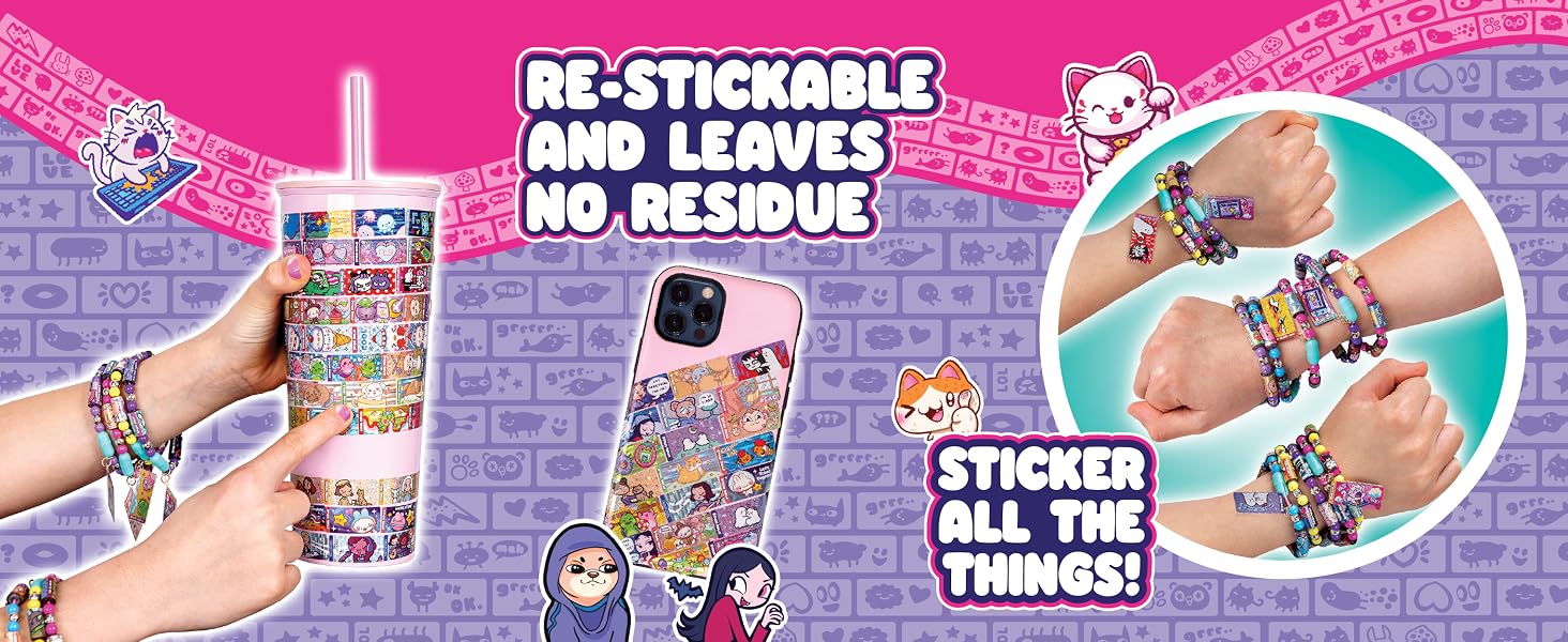 - The Original Wearable Shareable Toy Sticker Bracelet + Collection Book| Includes 120 Mini Stickers| Over 1000 Fun Sticker Designs to Collect!(Series 2)