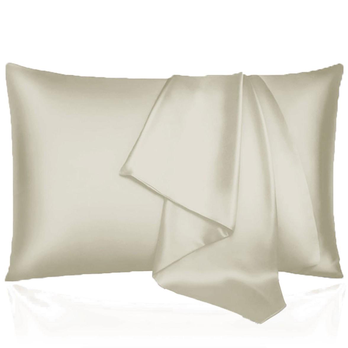 Solid-color satin pillowcases, skin-friendly and breathable unfilled pillowcases, soft and comfortable home and dormitory bedding accessories, cool and smooth to the touch, for a refreshing bedroom, bedroom decor, silky satin bedding