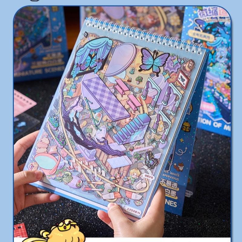 Prince Series 3D Miniature Scene Sticker Set, DIY Handmade Craft Kit, Creative Christmas Gift, Decorative Toy Collection