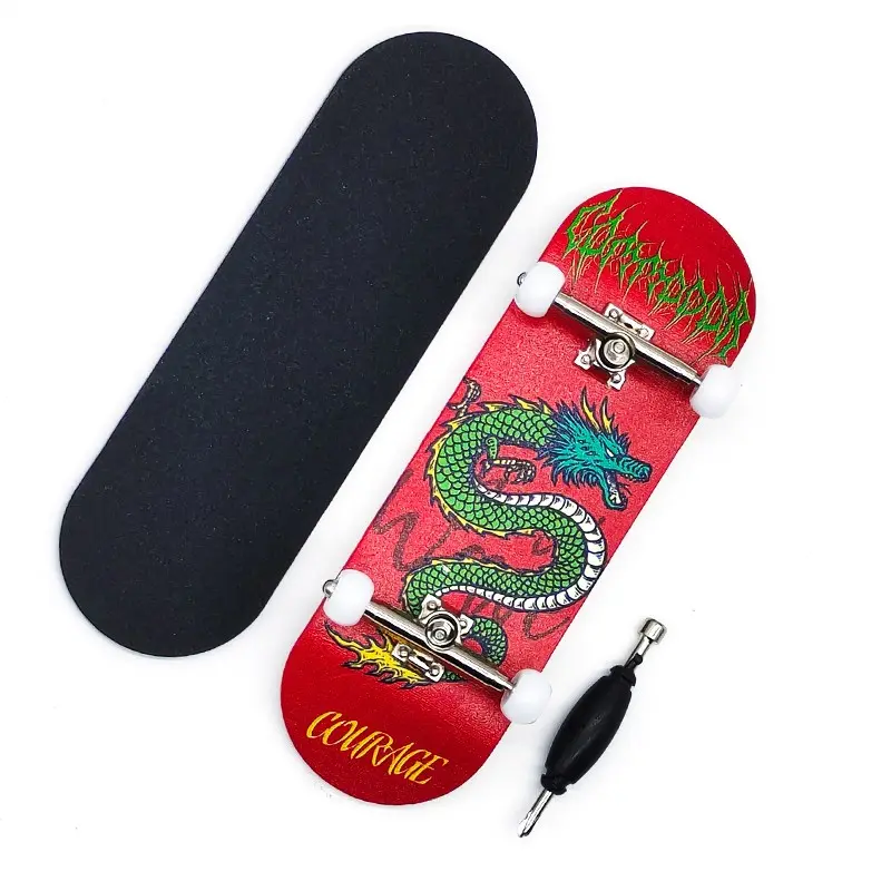 Professional Finger Skateboard 100x32mm Maple Wood, Complete Set, Creative Thumb Skateboard, Professional Bearings, Unique Gift, Stress Relief Fidgets, Stress Relief Fidgeting, Durable, Wooden Fidget Boards, Fidget Item
