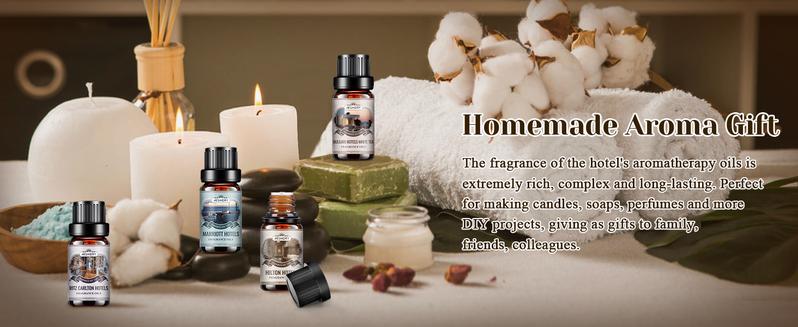 Hotel Scent Diffuser Oils Set – Transform Your Home Into a 5-Star Hotel | 6×10ml Luxury Oils  Upgraded Gift Set & Fireplace Diffuser Bundle Perfect Holiday & Housewarming Gift