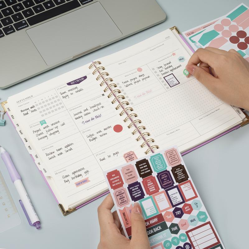 2026 Daily & Monthly Planner/Calendar, January 2026 - December 2026 Hardcover Planner Book With Monthly Tabs, Inner Pocket, Flexible Cover, A5 Compact Size (8.4"x5.7"), Perfect For Women & Men 2026 Daily & Monthly Planner/Calendar, January 2026 - December 2026 Hardcover Planner Book With Monthly Tabs, Inner Pocket, Flexible Cover, A5 Compact Size (8.4"x5.7"), Perfect For Women & Men