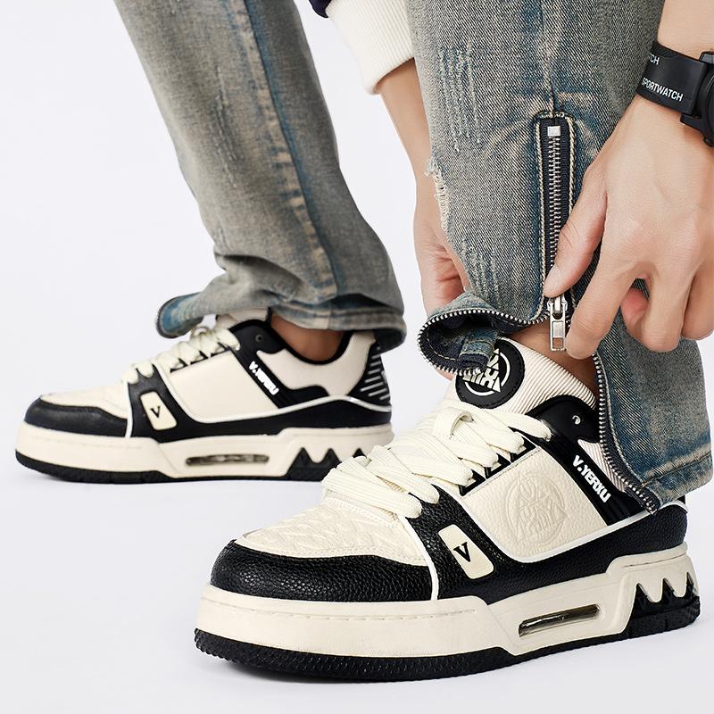 Bdhjydb Unisex Classic Low-Top Sneakers - PU Leather Lace-Up Athletic Casual Shoes with Synthetic Fabric, PU Sole for All-Seasons Comfort, Athletic Casual Sneakers