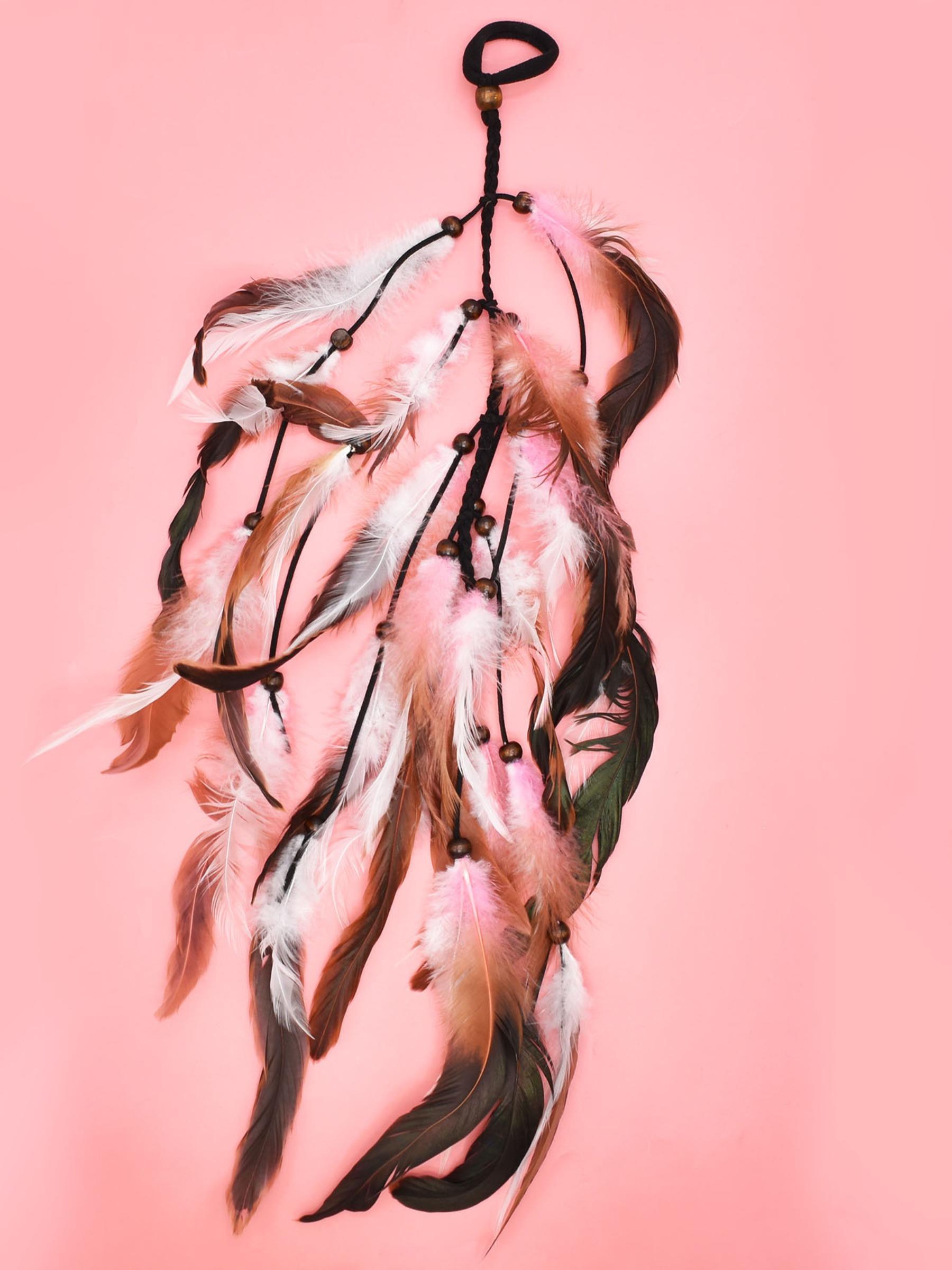 Bohemian Feather Hair Band Headband Hippie Travel Photo Prop, Fairy Princess Instagram Hair Tie, Fashionable Boho Accessory