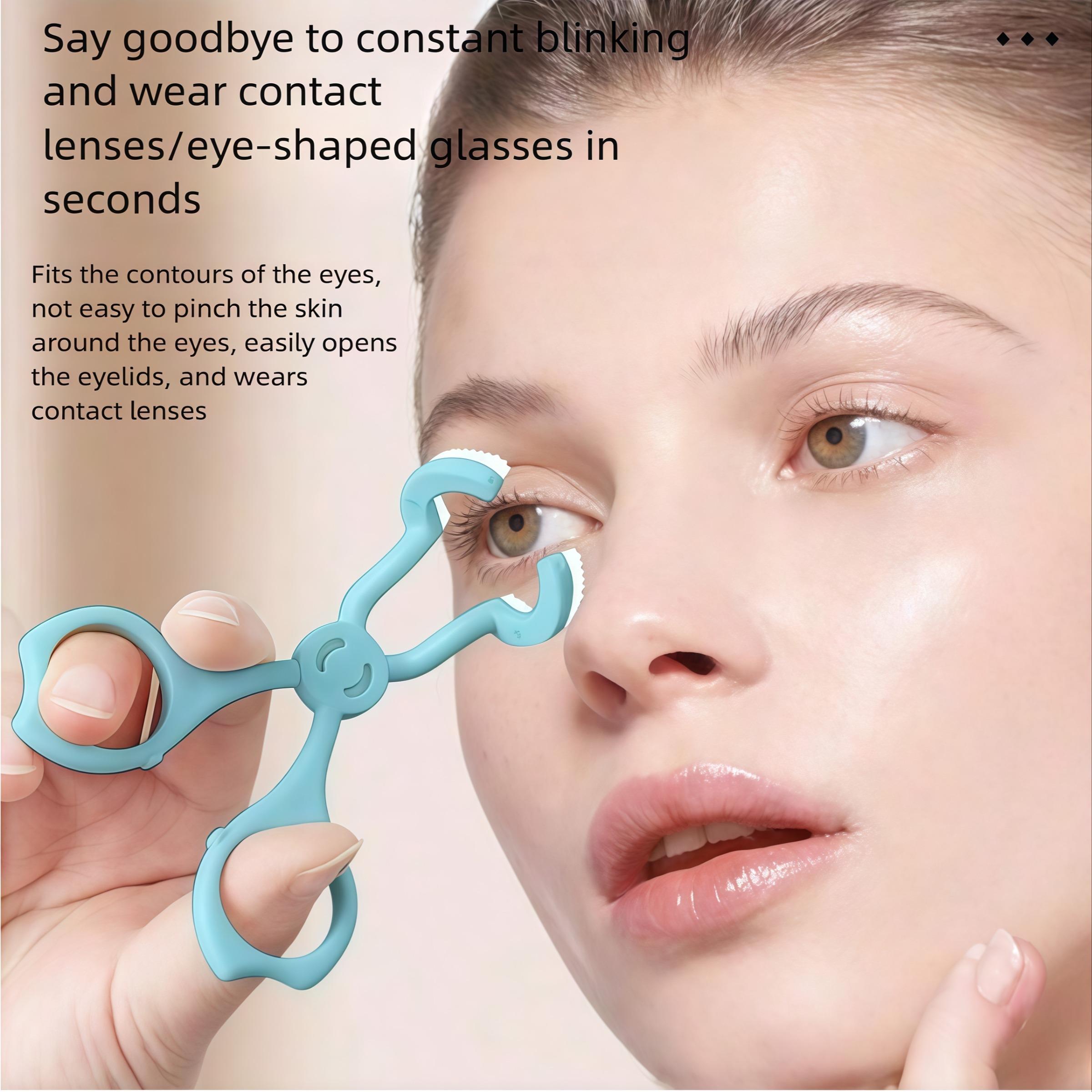 Contact Lens Applicator Set, Easy Insert & Remove Tool, Eye Support Clip, Odorless Plastic, Tweezers, Aligner, Comfortable Wear, Easy Insertion