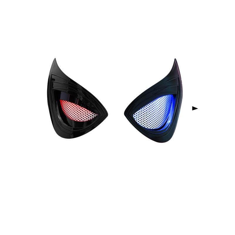 Cool Hero Mask - Remote Control Skin-friendly Red & Blue Lights - Perfect for Cosplay, Halloween, Festivals, Parties - 26cm x 19cm x 11cm - Plastic Material