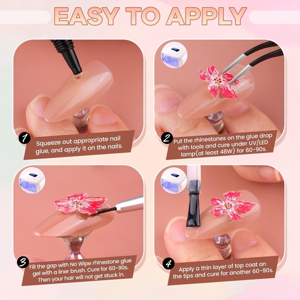 50 Resin Flower Nail Art Decorations, 1.2-1.4cm, Soft Elastic, Vibrant Colors, Leopard Print, Non-Fading 3D Nail Accessories, DIY, Salon, Home Use