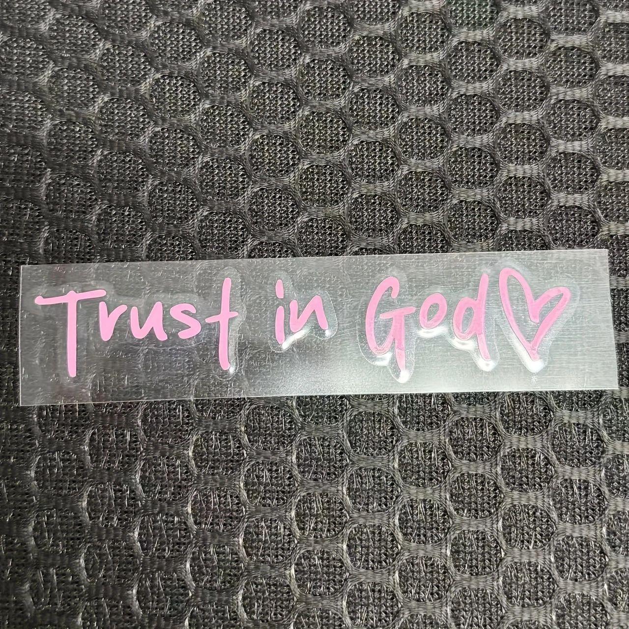 3/6PCS "Trust in God" Car Rearview Mirror Decal - Jesus & God Faith Car Lettering Sticker, Spiritual Touch for Believers, Belief Reminder, Faith Expression & Sharing Tool, Expressing Faith