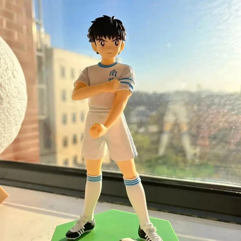 Captain Tsubasa Anime Action Figure 18cm Ozora Tsubasa with Hyuuga Kojirou Wakabayashi Genzou Figurine Collection Model Toy