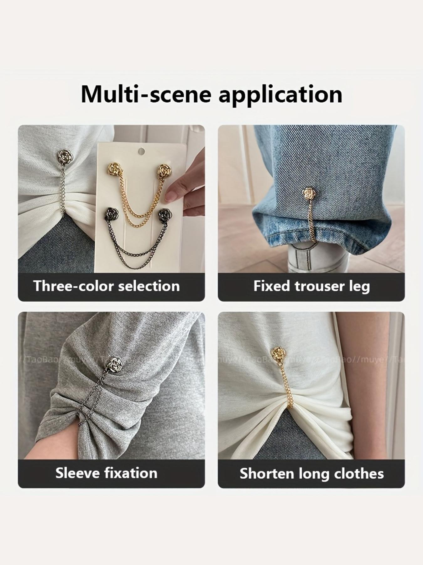 Pants Hem Anti-Touchdown Device, Invisible Adjustable Clip for Long Pants, Easy-To-Use Pant Leg Fixer, Perfect for Over-Length Clothing