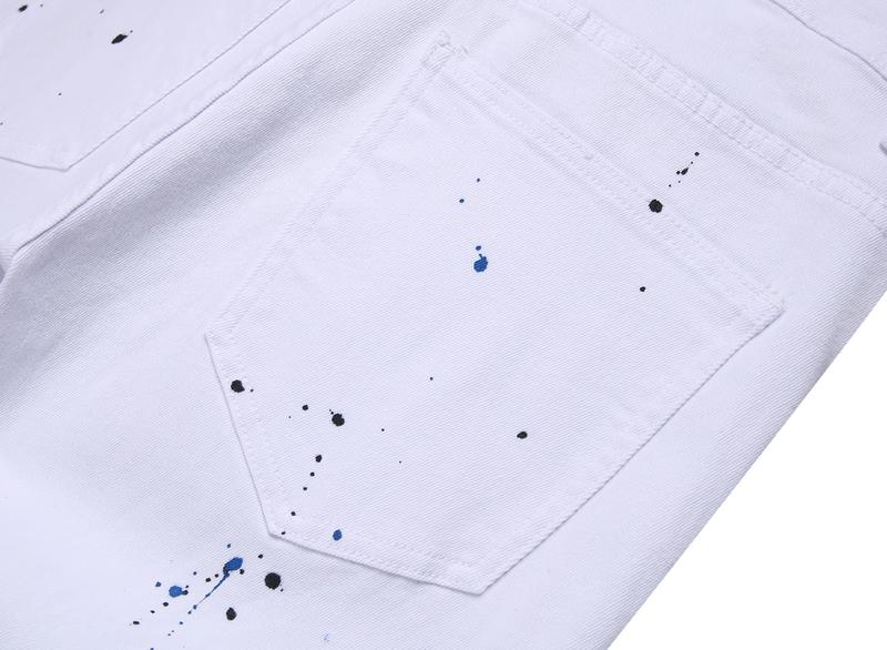 Men's Slim Fit Jeans Ripped Skinny Jeans for Men, Fashion Biker Jeans Stretch Moto Denim Pants Menswear Casual