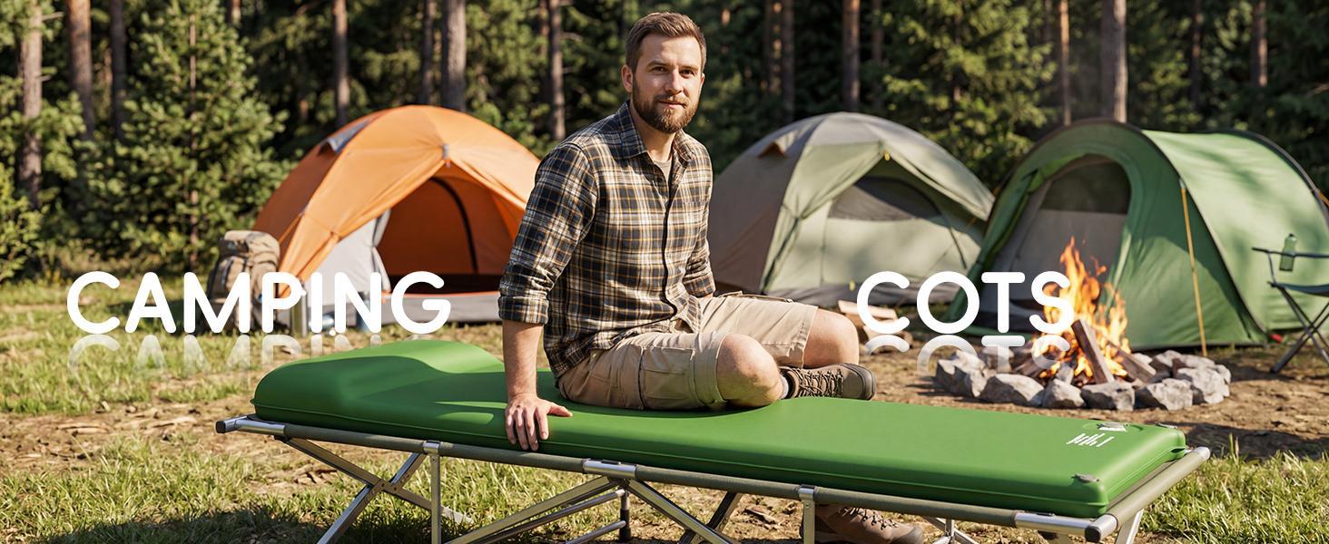 Memory Foam Camping Sleeping Pad with Pillow - 9.5 R-Value Insulated, Quiet, Foldable Portable Self-Inflating Mattress for Backpacking, Car Travel, R-Value 9.5