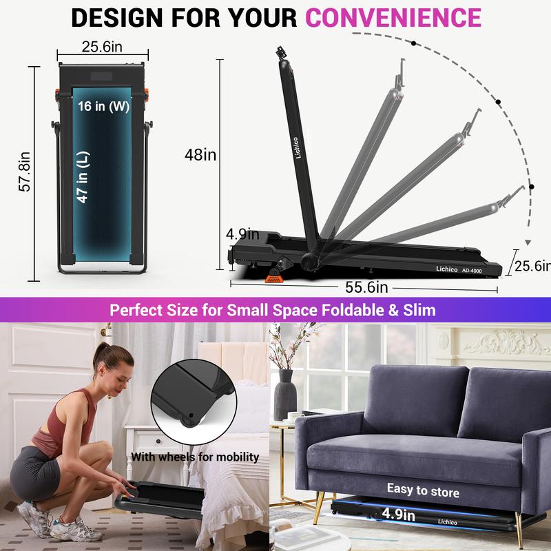 8.7MPH LICHICO Treadmill with 4-Level Incline, Flat/Incline Modes, Remote Control, Quiet Motor, Stable 2-in-1 Running Machine for Home & Office Fitness 8.7MPH LICHICO Treadmill with 4-Level Incline, Flat/Incline Modes, Remote Control, Quiet Motor, Stable 2-in-1 Running Machine for Home & Office Fitness