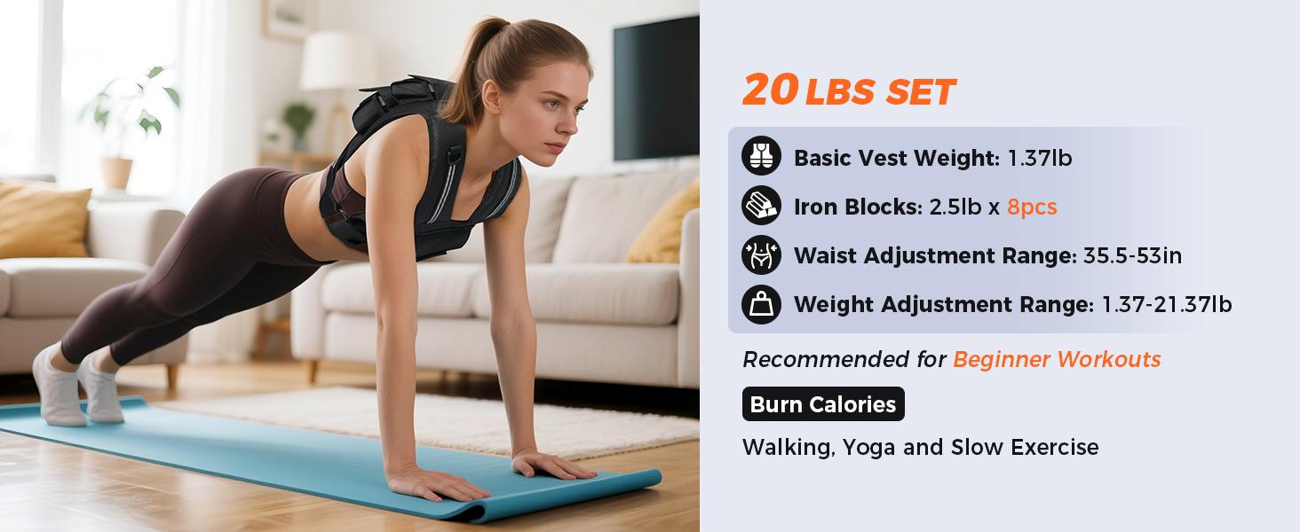 【SummerVibes】BAGAIL Adjustable Weighted Vest for Men & Women - 20lbs/30lbs/40lbs Removable Iron Weights, Heavy Duty Fitness Vest for Strength Training, Walking Running, Home Workouts