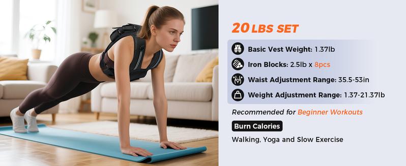 【JumpstartSale】BAGAIL Adjustable Weighted Vest for Men & Women - 20lbs/30lbs/40lbs Removable Iron Weights, Heavy Duty Fitness Vest for Strength Training, Walking Running, Home Workouts