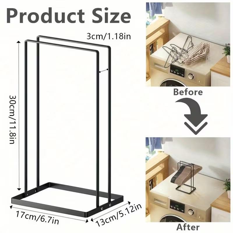 Large Capacity Stackable Clothes Rack, Stainless Steel Detachable Storage Organizer, Space Saving Clothing Hanger, Home Laundry Room Decor