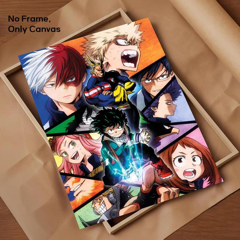 Anime My Hero A-Academia Painting Calligraphy Canvas Wall Art｜Gallery-Grade Waterproof Poster｜Fade-Resistant & Scratch-Proof｜Perfect Gift & Home Decor｜Living Room, Bedroom, Home Decoration｜Multiple Size