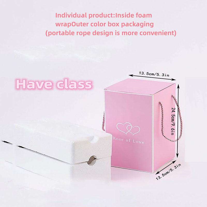 Artificial Flower Decoration for Dressers, 1 Count Sweet Furniture Glowing Glass Dome Flower for Home Decor, Romantic Decorative Flower for Home & Party