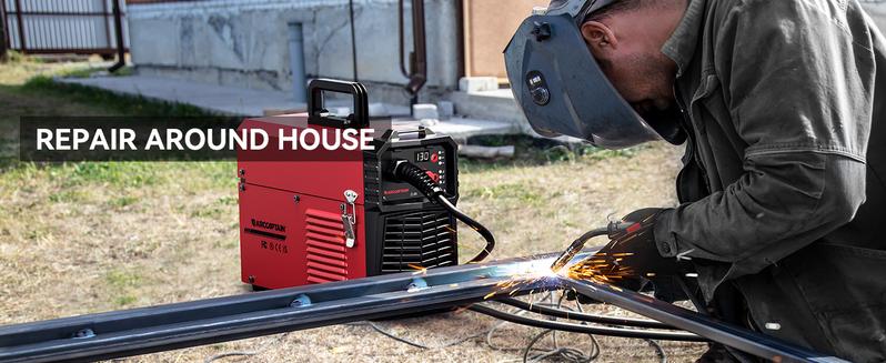 ARCCAPTAIN MIG130 130A MIG Welder 110V Flux Core 3 in 1 Welding Machine with Synergy IGBT Inverter Portable Gasless Welder for Home DIY Projects and Heavy Duty Welding Tasks Black Friday and Cyber Monday Deal, Thanksgiving/Christmas Gifts for Men/Dad
