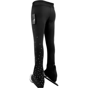 Figure Skating Spiral Jacket and Fleece Black Pants for Girls and Women