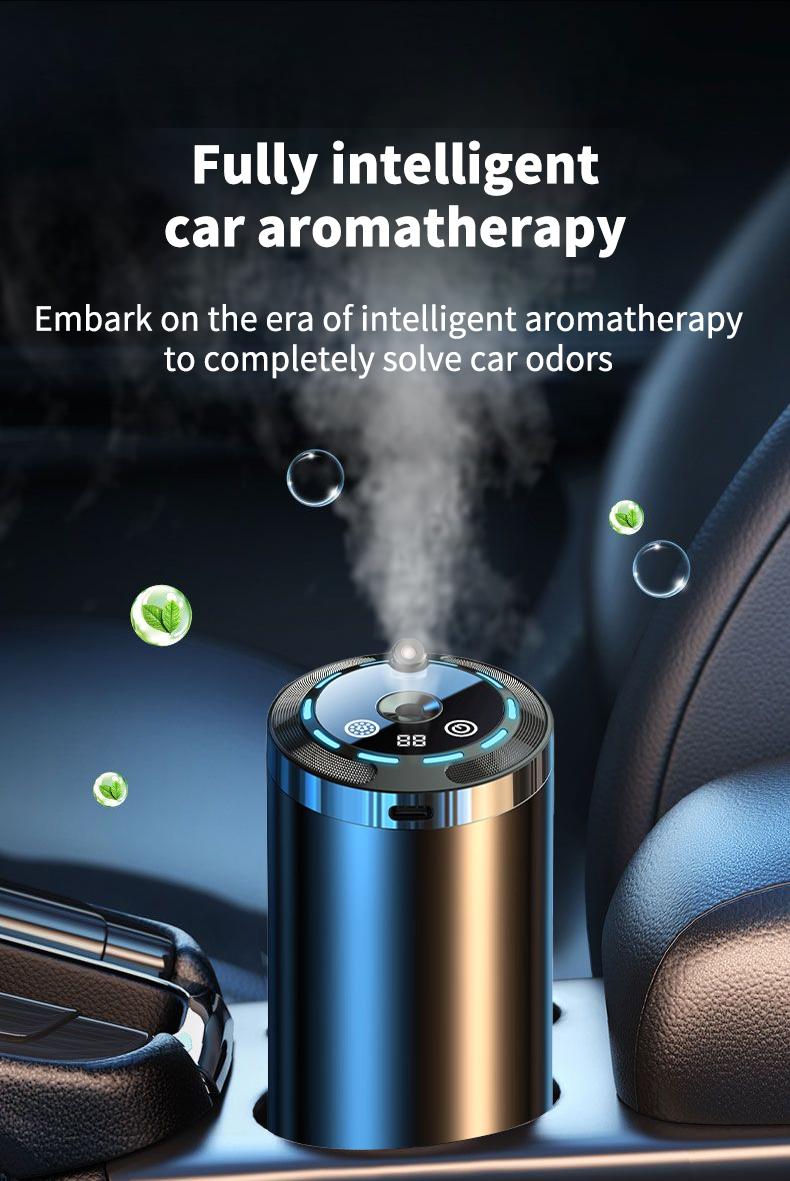 Smart Essential Oil Diffuser, Rechargeable Portable Humidifier with 500mah Battery, USB Charging, Touch Control, Night Light Function for Home and Office Use