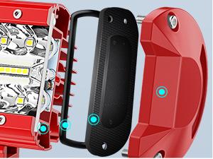 Nilight LED Light Bar 2PCS 60W 4Inch Triple Row Spot Flood Combo Lights w/Wiring Kit for Fog Light Driving Light Work Light on Off-Road Truck SUV ATV UTV