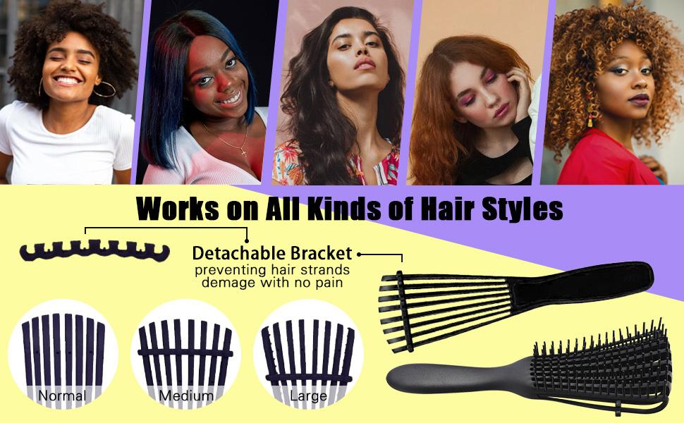 Coconut Heat Protection Spray and Rosemary Hair Growth Oil - Moisturize Detangling Brush Natural Ingredients Split Ends Thermal Protectant