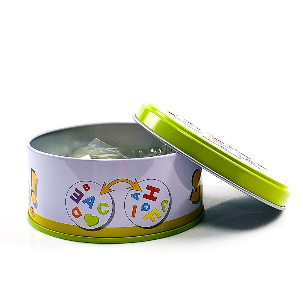 Colorful Letter Match Holiday Card Game,Iron Box Edition Happy Board Game, Christmas Carnival Night Thanksgiving New Year Party Challenge Entertainment Card Game, Quick Duel Social Card Game for Family and Friends