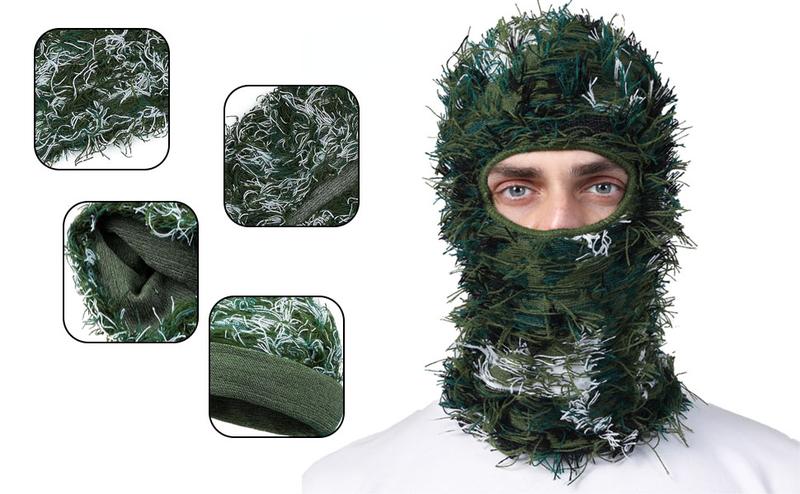 Winter Warm Solid Balaclava Mask - Windproof Full Face Knit Headgear for Skiing Hiking Outdoor Sports & Party Use Cozy Cold Weather Protection Solid Color Stylish Ski Mask with Unique Concave and Convex Design