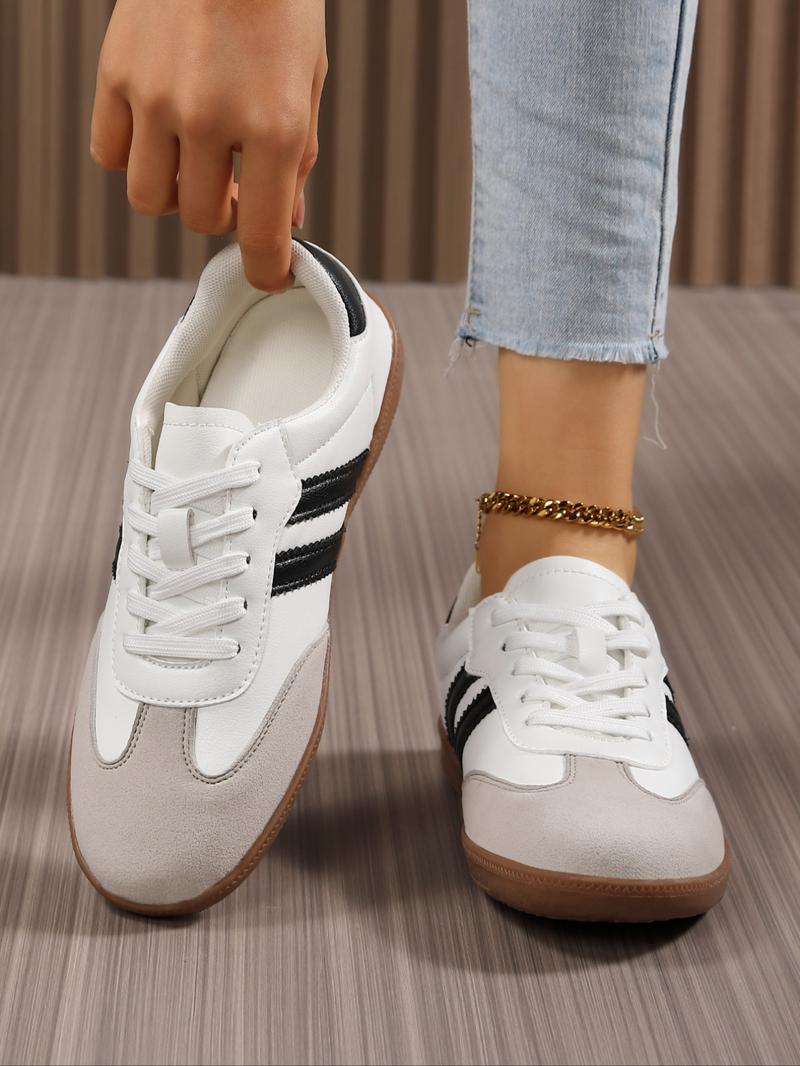 Women's Fashionable Lace Up Platform Sneakers, Casual Comfortable Sports Shoes for Daily Wear, Female All-match Round Toe Shoes for Daily Wear, Trendy Walking Sneaker