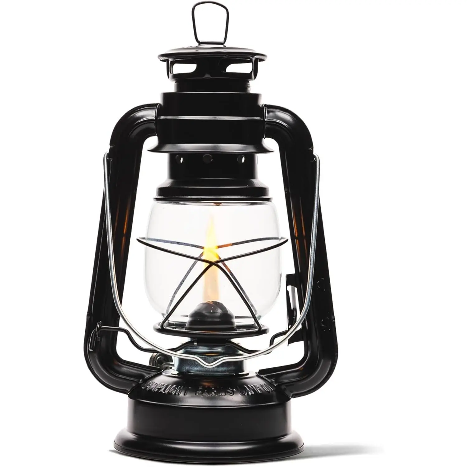 Large Indoor Hurricane Paraffin Oil Lamp Emergency Farmer's Lantern Black Original