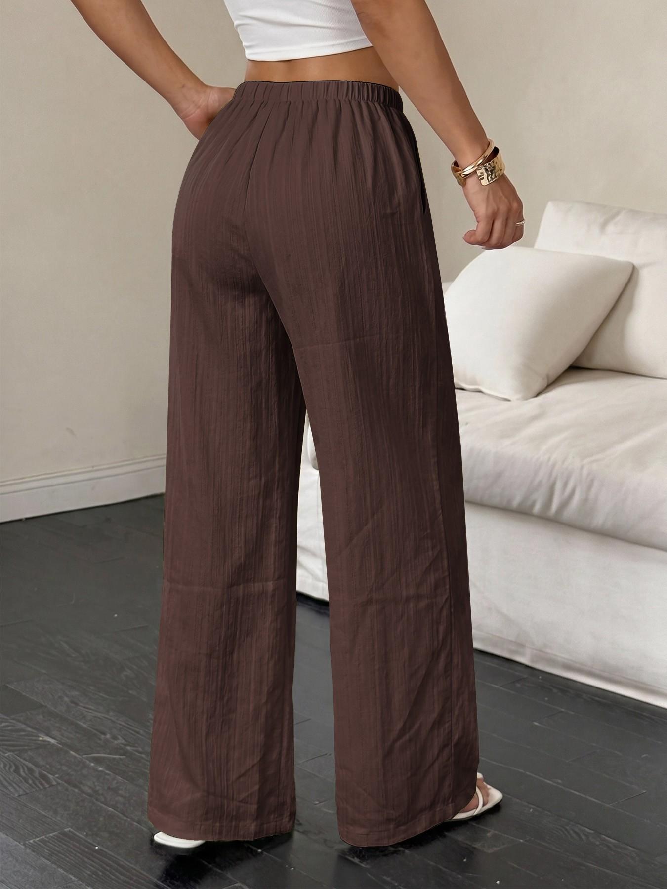 Women Wide-Leg Lounge Pants, Bottoms, 5-Pack, Autumn Winter, Comfy Fabric, Loose Fit, Drawstring Waist, Casual Home Wear, Versatile Loungewear
