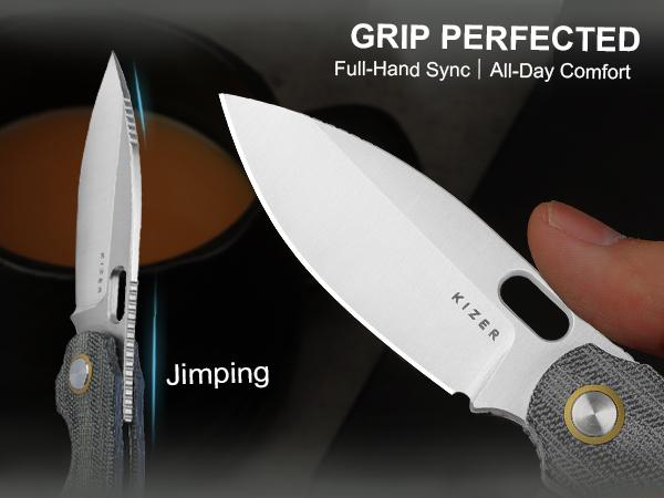 Kizer Seagull 14C28N Micarta V3770A1 automatic knife Blade edc  men