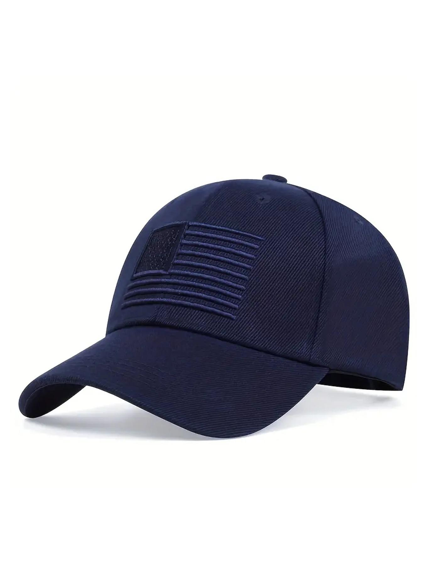 Unisex American Flag Embroidered Baseball Cap, Adjustable Sun Protection Hat for Outdoor Travel Beach Vacation, One Size Fits All, Outdoor Hats