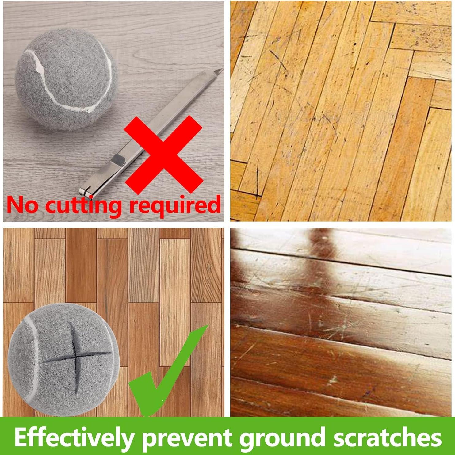 High-Quality Pre-Cut Tennis Balls for Walker Aids (4-Pack), Easy Installation, Elderly Walker Accessories, Protects Furniture Legs and Floors