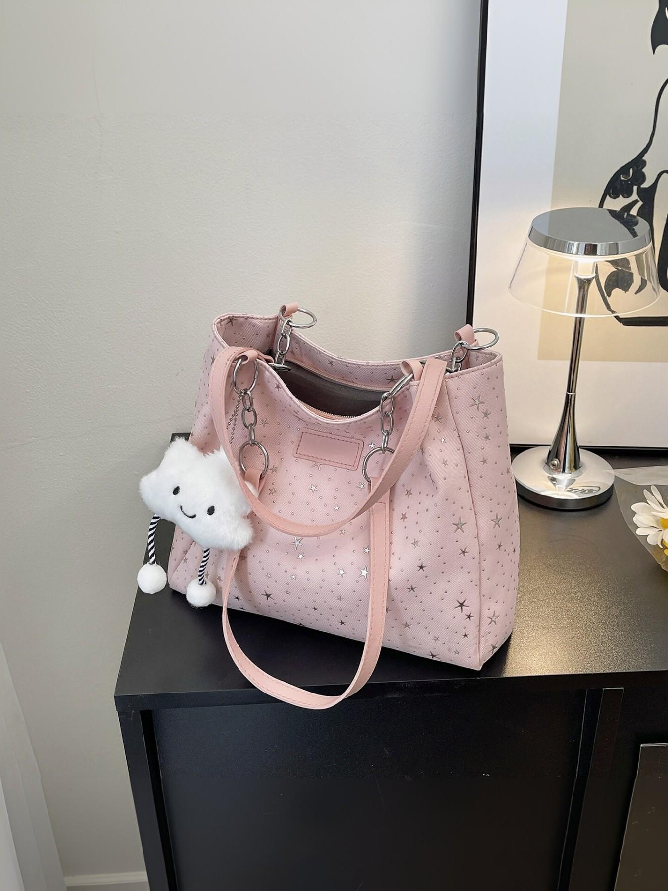 2026 New Korean Style Tote Bag, High-End Unique Design, Large Capacity Commuter Shoulder Bag, Fashionable and Versatile for Urban Women