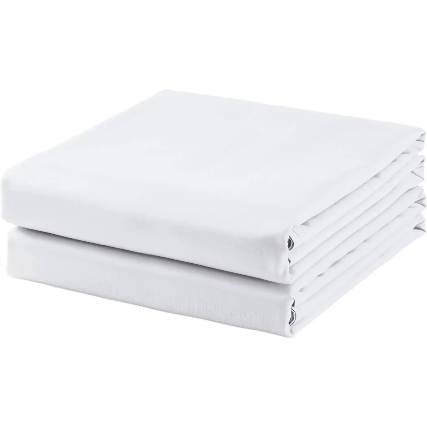 2-Pack Cotton TwinXL Flat Sheet Only, 600 Thread Count 100% Egyptian Cotton Top Sheet, Cool & Breathable Flat Bed Sheets Wrinkle, Fade, Stain Resistant (White TwinXL 2Pack)