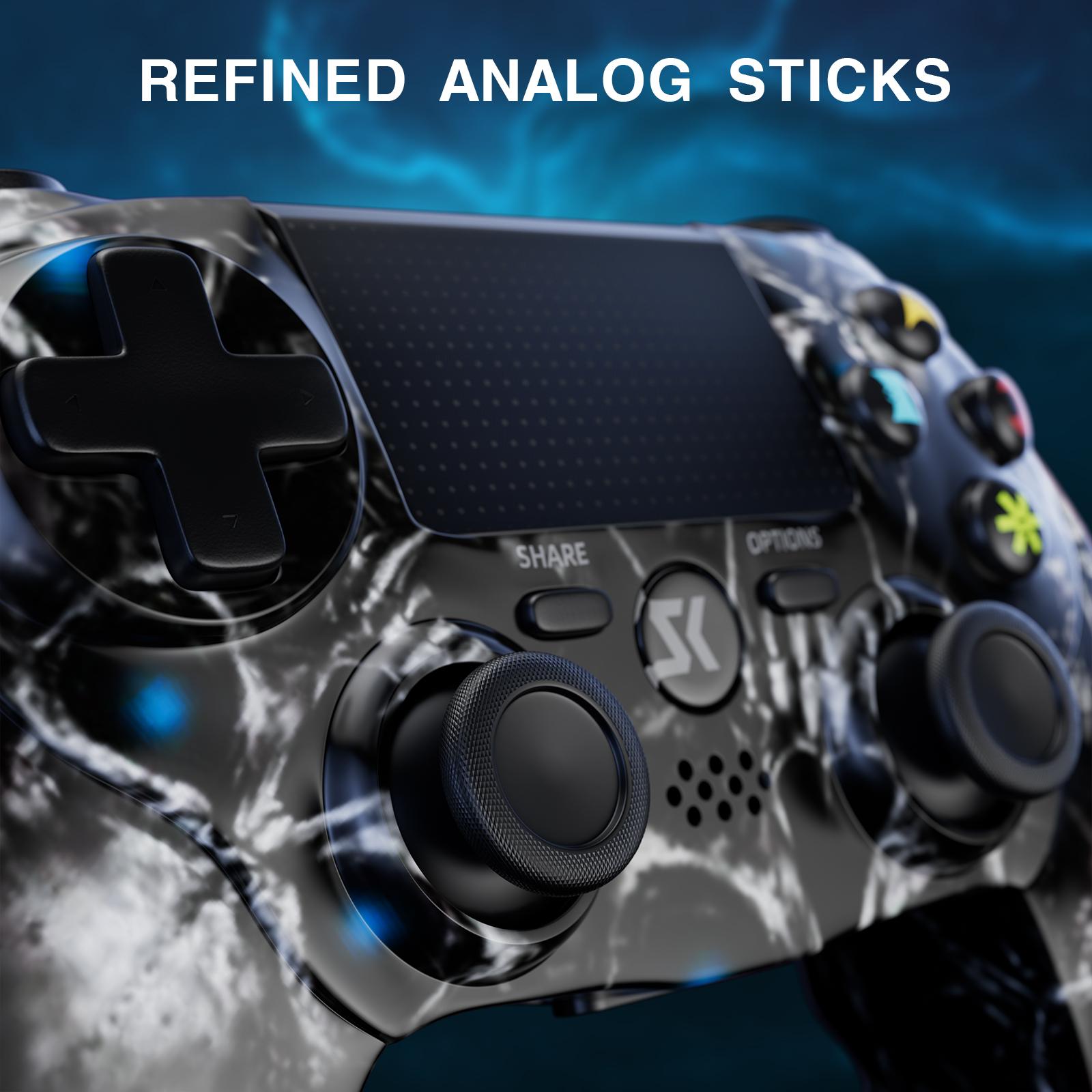 ISHAKO Wireless Controller For PS4/PS3/Android/iOS/PC/Laptop, With Double vibration, Motion sensing, Touch Pad, Audio jack, 800mAh Battery, PS415 Ghost ISHAKO Wireless Controller For PS4/PS3/Android/iOS/PC/Laptop, With Double vibration, Motion sensing, Touch Pad, Audio jack, 800mAh Battery, PS415 Ghost