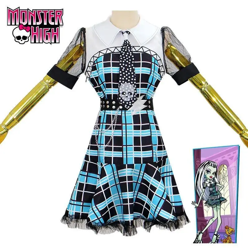 Anime Franky Stein Cosplay Dress Girl Costume Outfit Halloween Christmas Party Women Men Dress Up Clothes ZZombie Girl Disfraz