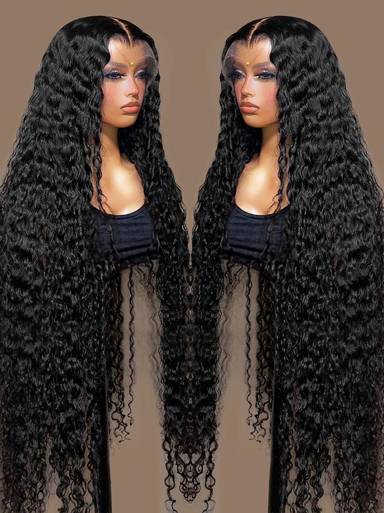 Deep Wave 13x6 Lace Front Wigs Human Hair 180% Density Lace Wigs Brazilian Hair Wigs 13x4 Lace Frontal Human Hair TikTokShopBlackFriday