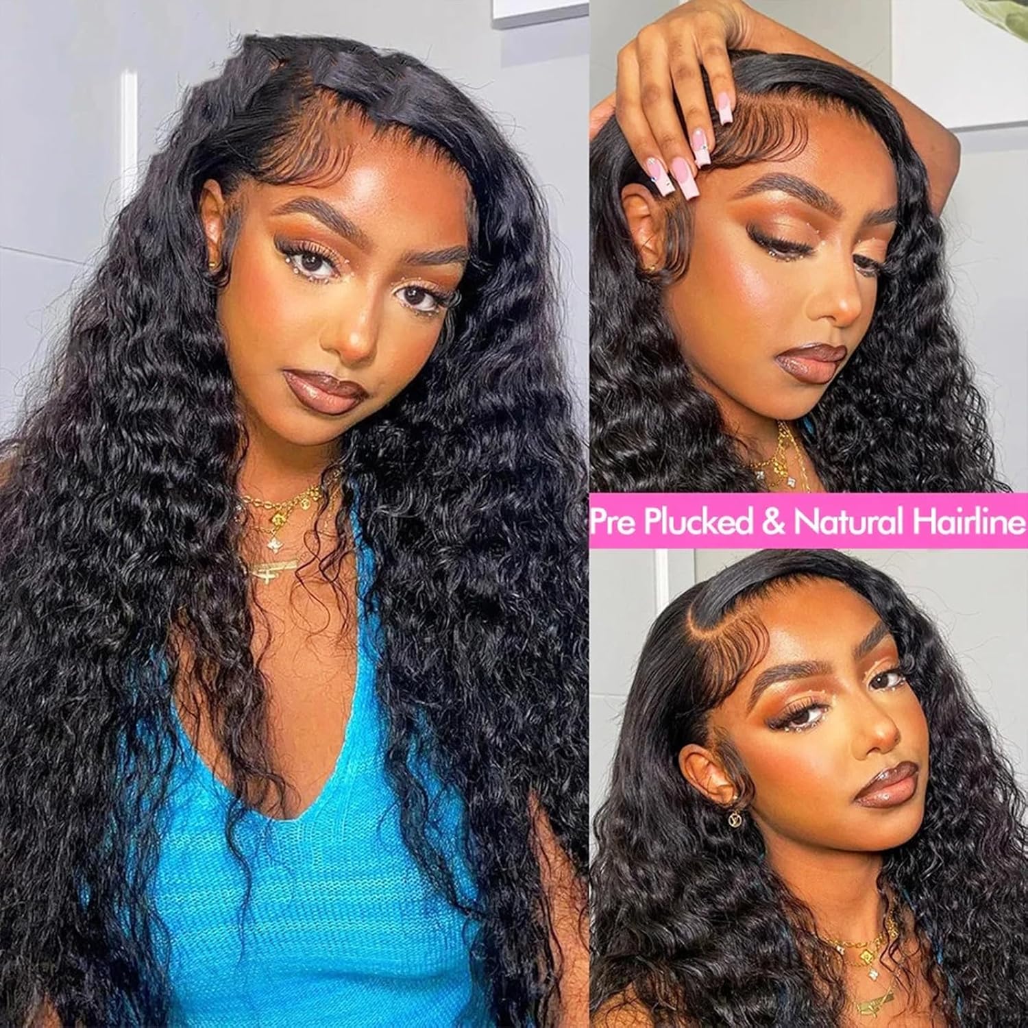 Bling Hair 36 38 Inch 13×6 Loose Deep Wave Lace Wig Pre Plucked 180% Density Kinky Curly 13x4 Lace Frontal Wigs For Black Women Bling Hair 36 38 Inch 13×6 Loose Deep Wave Lace Wig Pre Plucked 180% Density Kinky Curly 13x4 Lace Frontal Wigs For Black Women