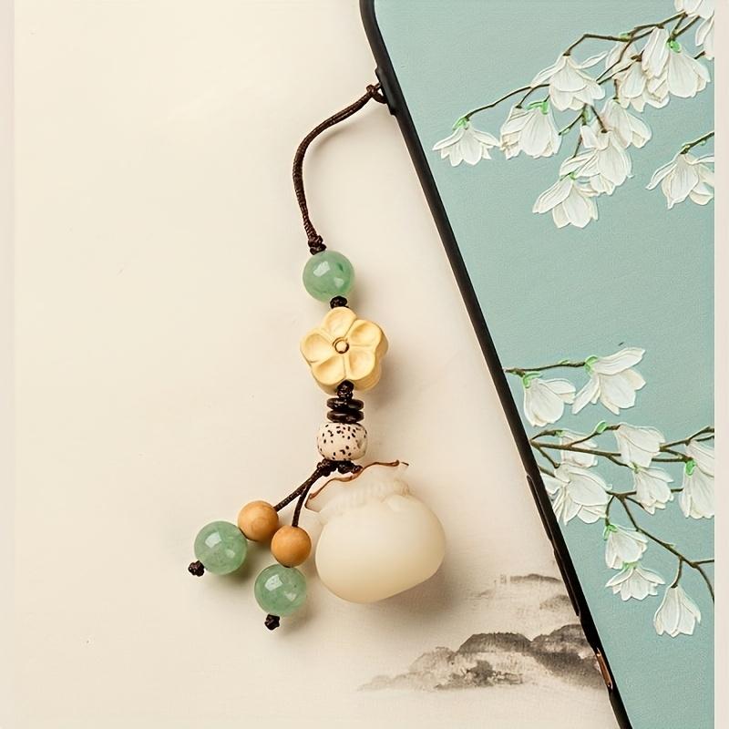 2pcs/Blessed Money Bag Phone Chain Pendant Lanyard Handmade Buddha Engraved Lucky Gift Wealth Bag