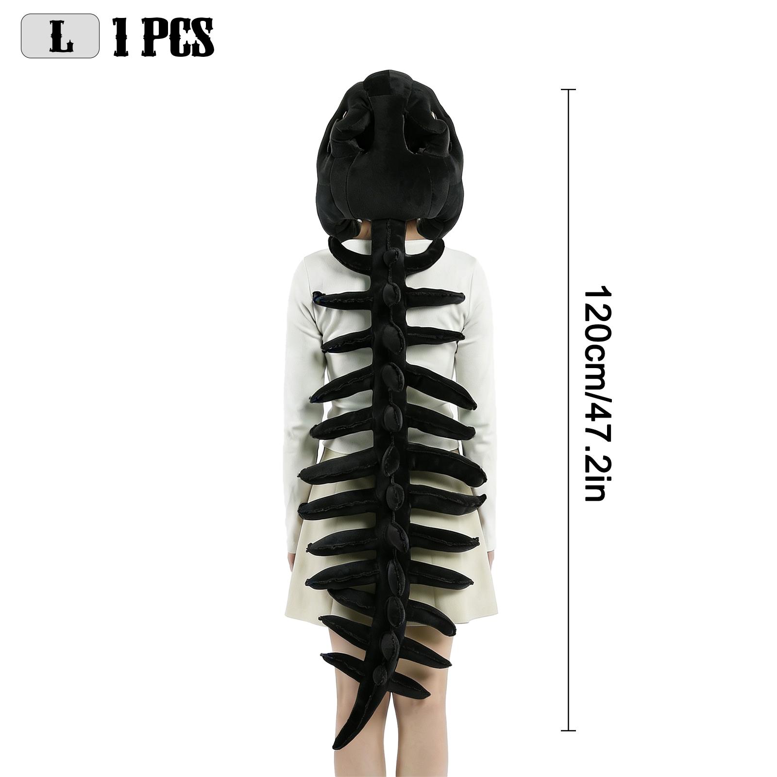 Funny Dinosaur Skeleton Costume Set, Fun Skull Dinosaur Fossil Hoodie, Party Halloween Bone Doll Costume, Perfect Gift Idea