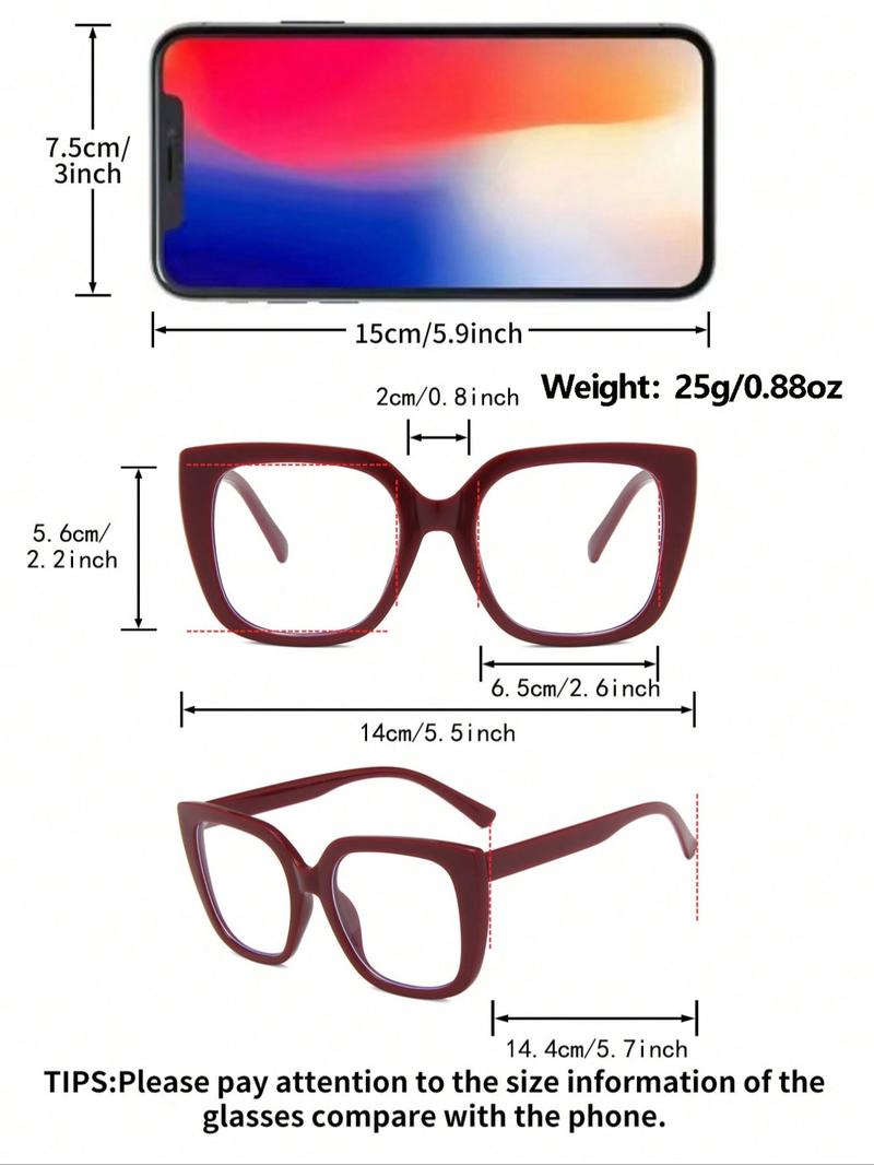 Women's Classic Cat Eye Glasses, 3-4 Pairs Casual Daily Wear, Suitable for Office & Commuting, Comfortable Flat Lenses, Leopard Pattern Eyeglasses