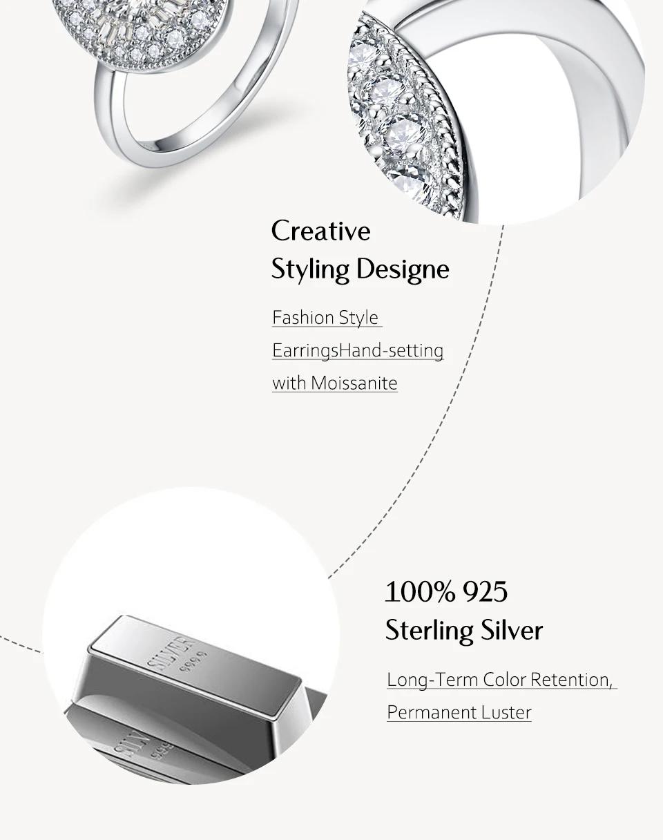 D/VVS1 Round Shape All Synthetic Moissanite Ring for Women Real 925 Sterling Silver Engagement Fine Jewelry BlackFriday Gift R111 SpringStatements