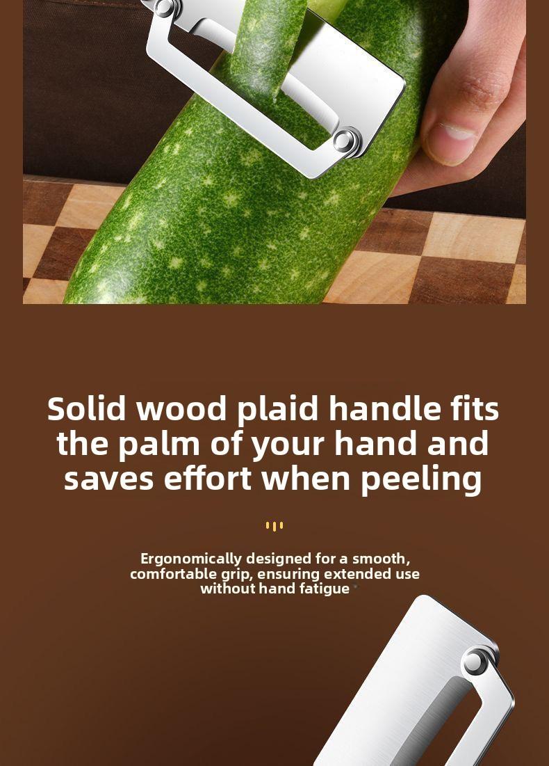 Kitchen Multi-Function Stainless Steel Thickened Fruit Peeler Knife for Sugar Cane and Pineapple Skin Removal Special Tool