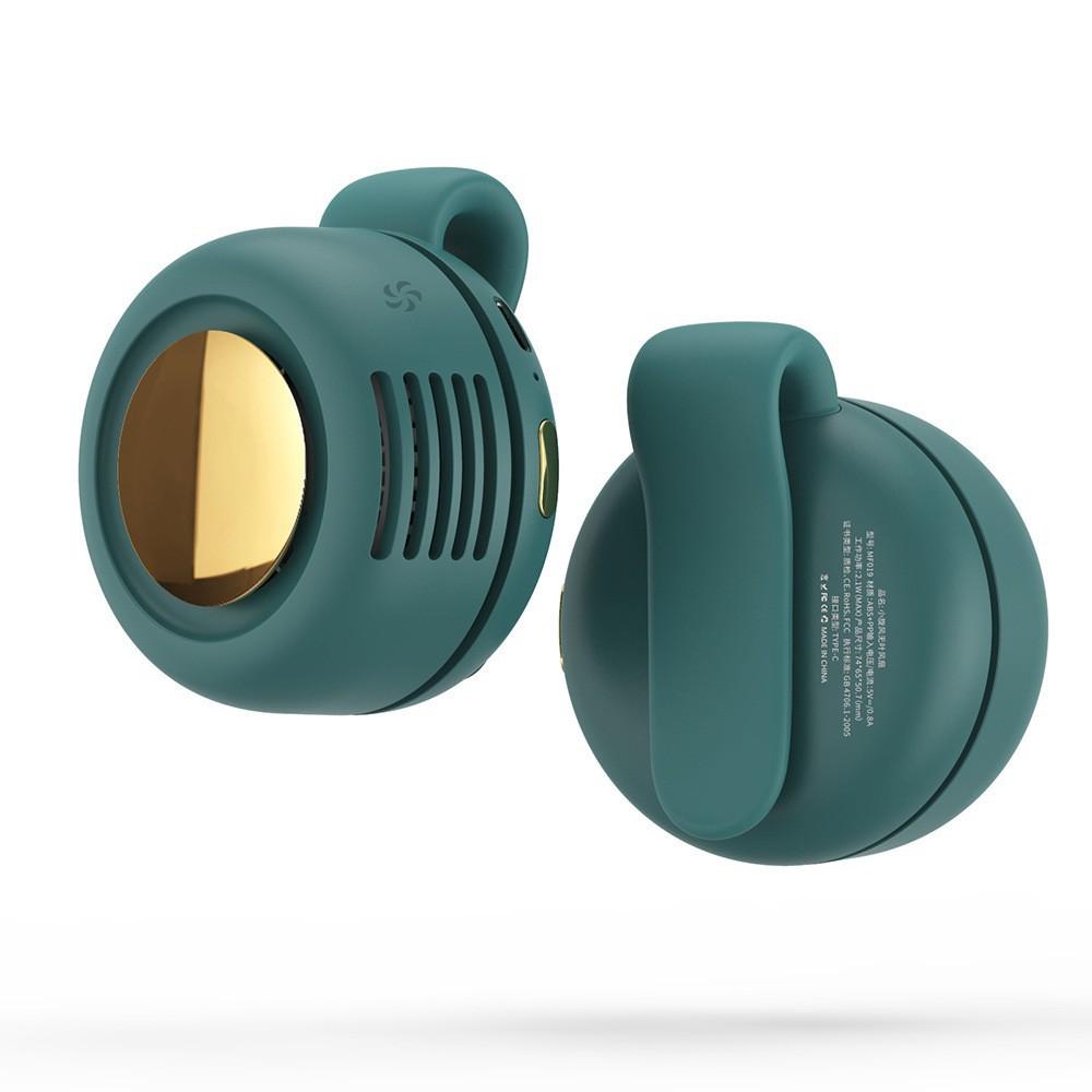 Portable Desktop Fan, Handheld USB Rechargeable Neck Clip Silent Bladeless Fan