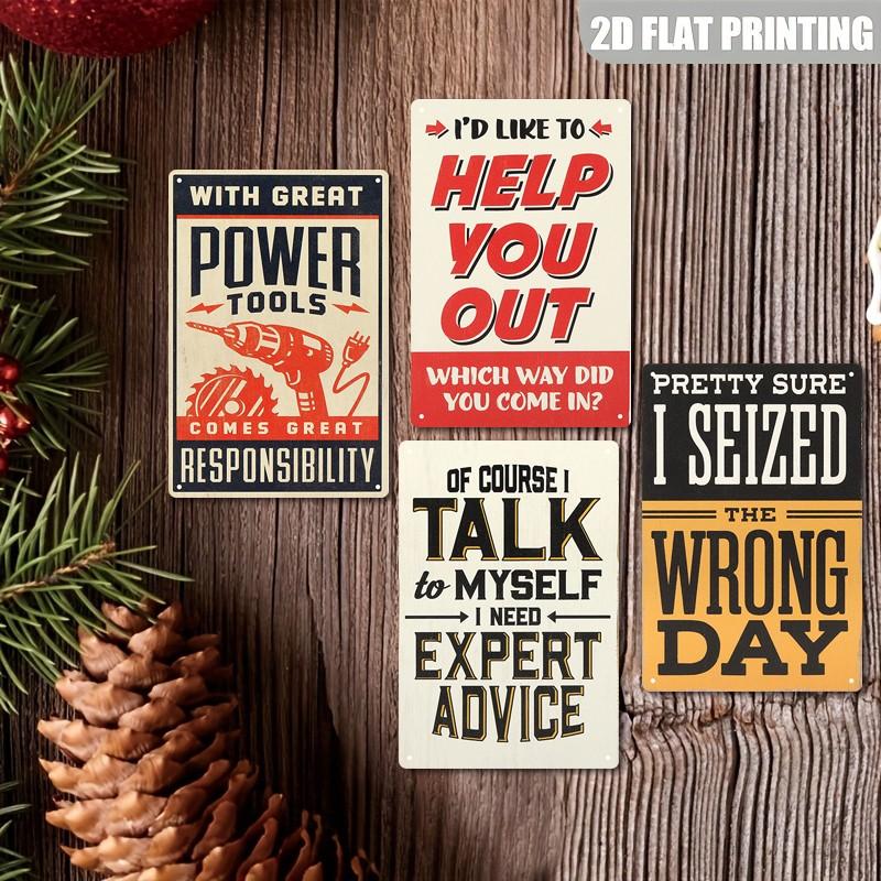 Vintage Aluminum Sign, Humorous Retro Design, Friendly Info Decorative Poster, 8x12 Inches, 2D Flat Aluminum Plaque, Universal Setting