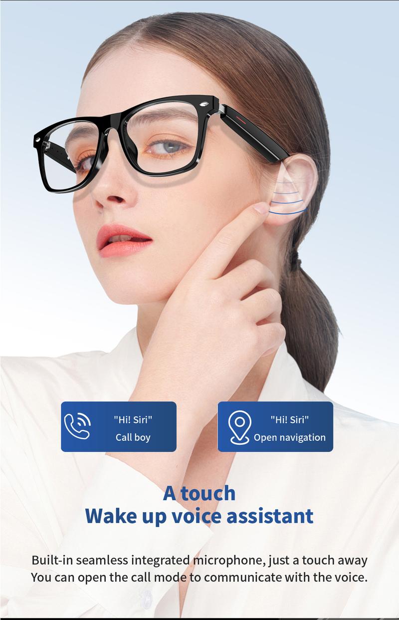 E13 Smart Glasses UV Protection Anti-Blue Light , Bluetooth Glasses Compatible for Men & Women , Black Multifunctional Wireless Sunglass , Wearable Digital Electronic Gadgets E13 Smart Glasses UV Protection Anti-Blue Light , Bluetooth Glasses Compatible for Men & Women , Black Multifunctional Wireless Sunglass , Wearable Digital Electronic Gadgets